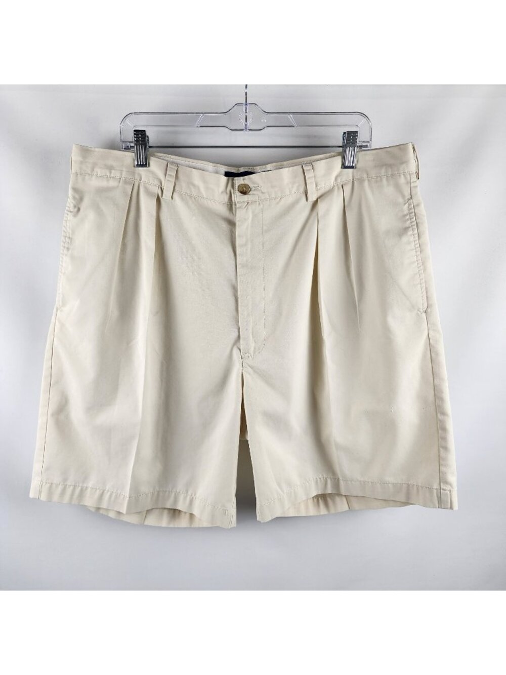 Polo Ralph Lauren Shorts Mens 40x8 Cream Classic Pleated Short